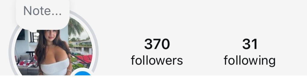 Her Instagram profile on account opened, showing 370 followers.