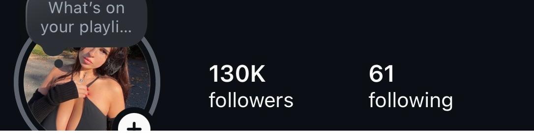 Her Instagram profile on 90 days in, showing 130,000 followers.